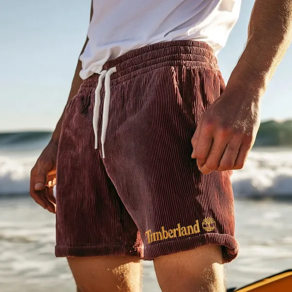 Vintage Casual Shorts Corduroy Surf Shorts Beach Shorts - Ootdyouth.com 