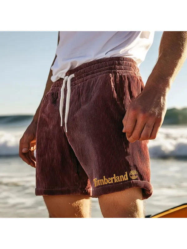 Vintage Casual Shorts Corduroy Surf Shorts Beach Shorts - Anrider.com 