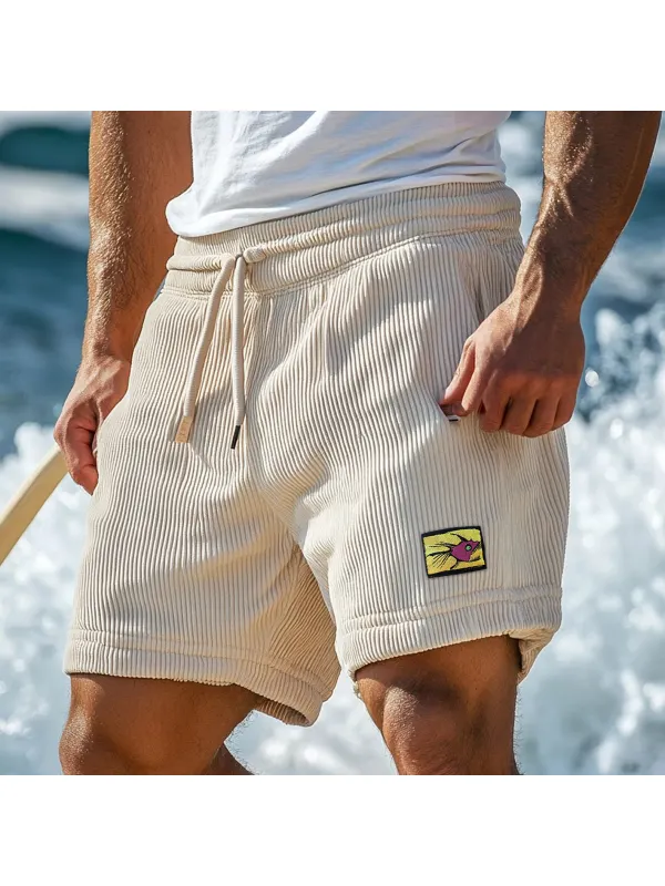 Vintage Casual Shorts Corduroy Surf Shorts Beach Shorts - Anrider.com 