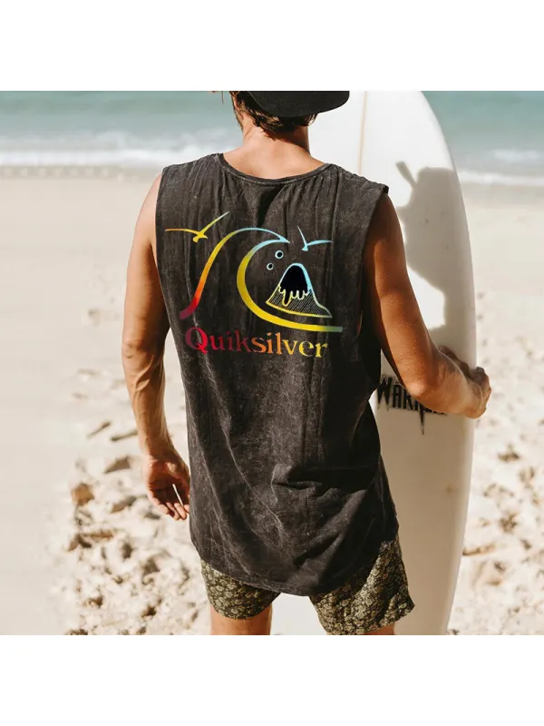 Men's Casual Printed Vest - Ootdmw.com 