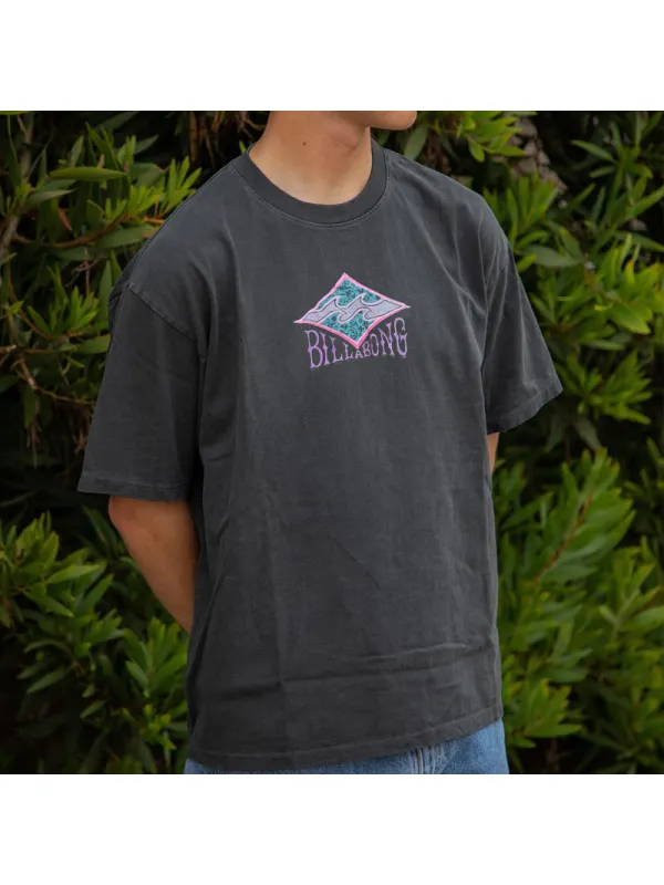 Mens Retro Surf Wave Casual Tee - Wearmw.chimpone.com 
