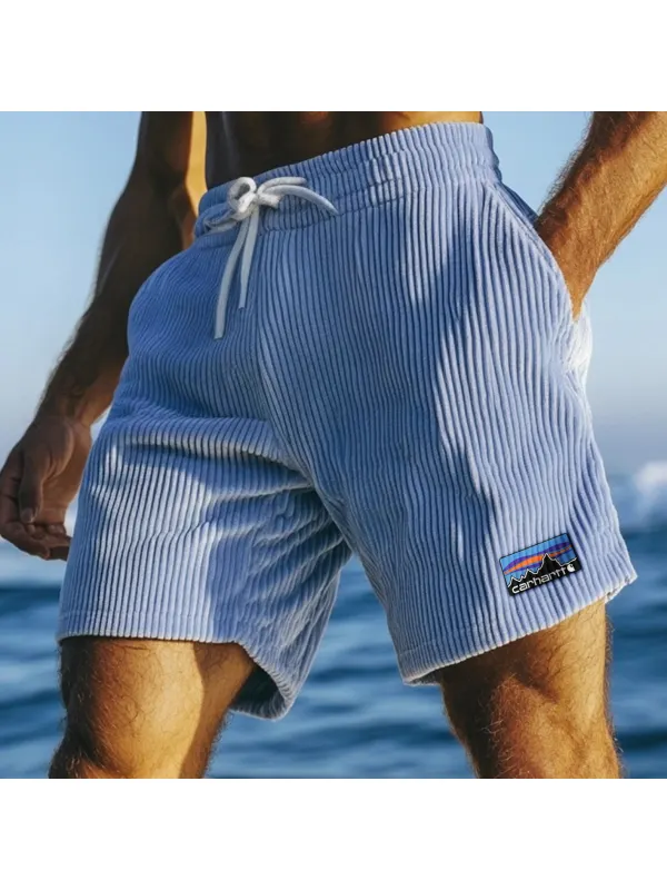 Vintage Casual Shorts Corduroy Surf Shorts Beach Shorts - Anrider.com 