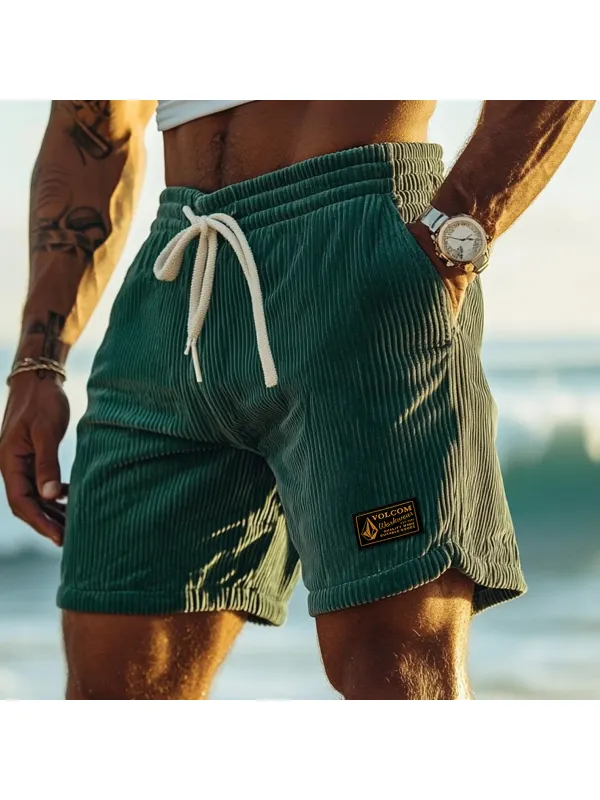 Vintage Casual Shorts Corduroy Surf Shorts Beach Shorts - Anrider.com 