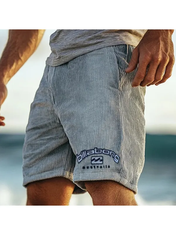 Vintage Casual Shorts Corduroy Surf Shorts Beach Shorts - Anrider.com 