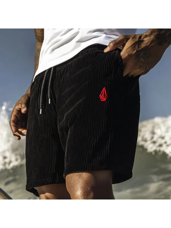 Vintage Casual Shorts Corduroy Surf Shorts Beach Shorts - Anrider.com 