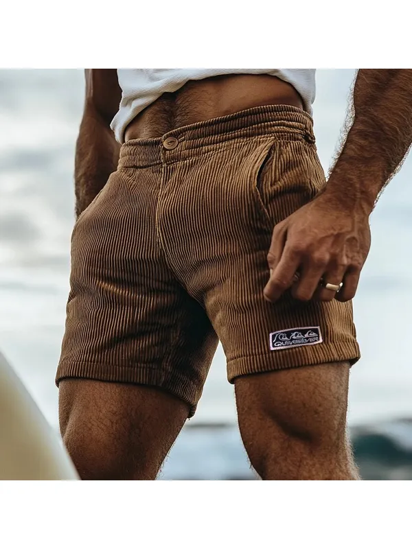 Vintage Casual Shorts Corduroy Surf Shorts Beach Shorts - Anrider.com 