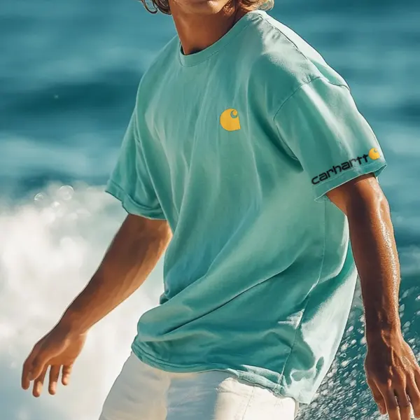 Washed Vintage Oversized Unisex Surf T-Shirt Vintage Casual T-Shirt - Zivinfo.com 