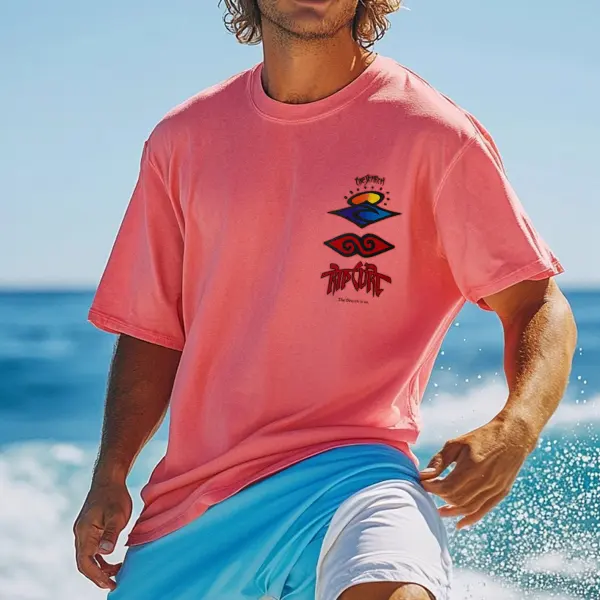 Washed Vintage Oversized Unisex Surf T-Shirt Vintage Casual T-Shirt - Ootdyouth.com 
