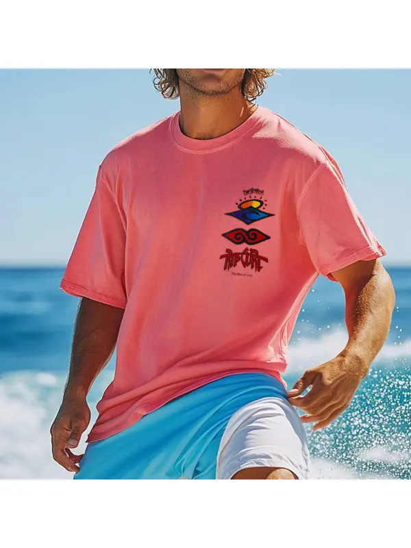 Washed Vintage Oversized Unisex Surf T-Shirt Vintage Casual T-Shirt - Anrider.com 