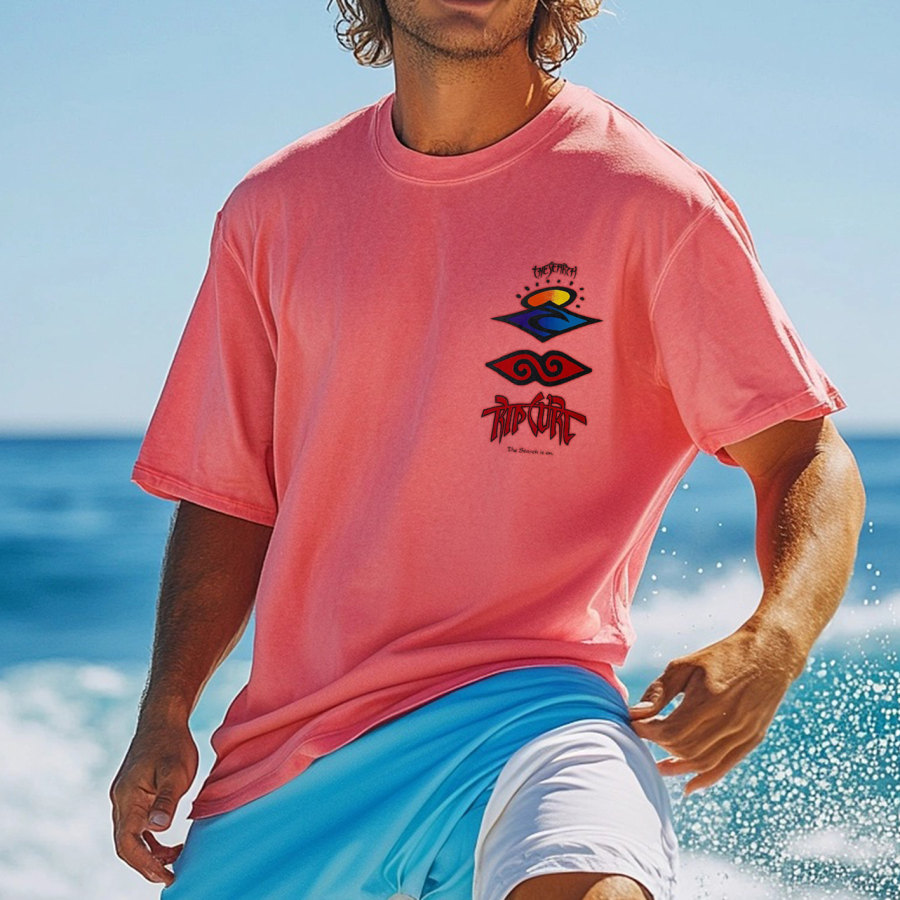 

Washed Vintage Oversized Unisex Surf T-Shirt Vintage Casual T-Shirt