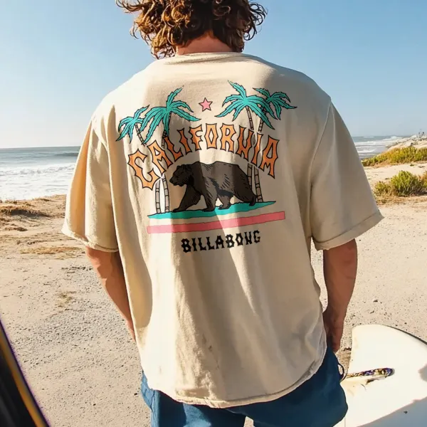 Washed Vintage Oversized Unisex Surf T-Shirt Vintage Casual T-Shirt - Ootdcowboys.com 
