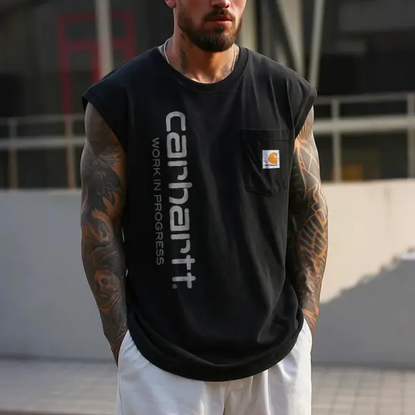 Vintage Sleeveless Graphic Tee For Men - Perfect For Casual Summer Outfits - Zivinfo.com 