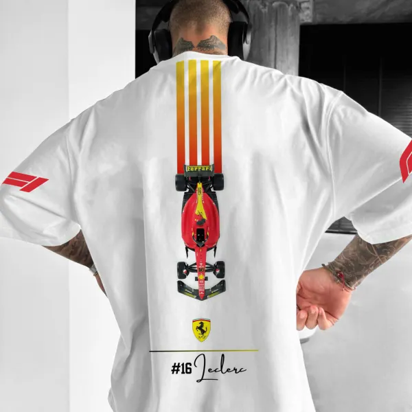 Unisex Logo Racing Print Oversized T-shirt - Zivinfo.com 