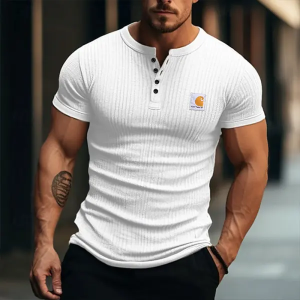 Men's Casual Henley T-Shirt - Perfect For Summer And Everyday Wear - Zivinfo.com 