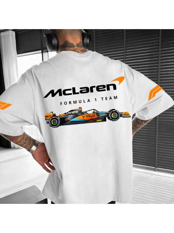 Unisex F1 Logo Racing Print Oversized T-shirt - Ootdmw.com 