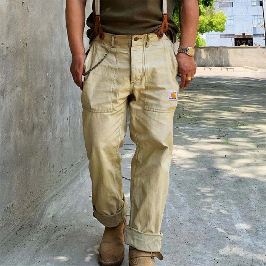 

Men's Classic Workwear Pants With Adjustable Waist And Durable Design