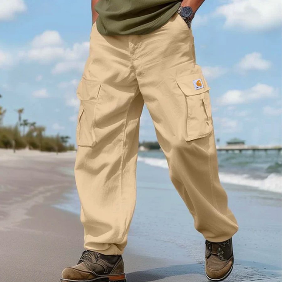 

Men's Oversize Cargo Pants With Multiple Pockets For Outdoor Adventures