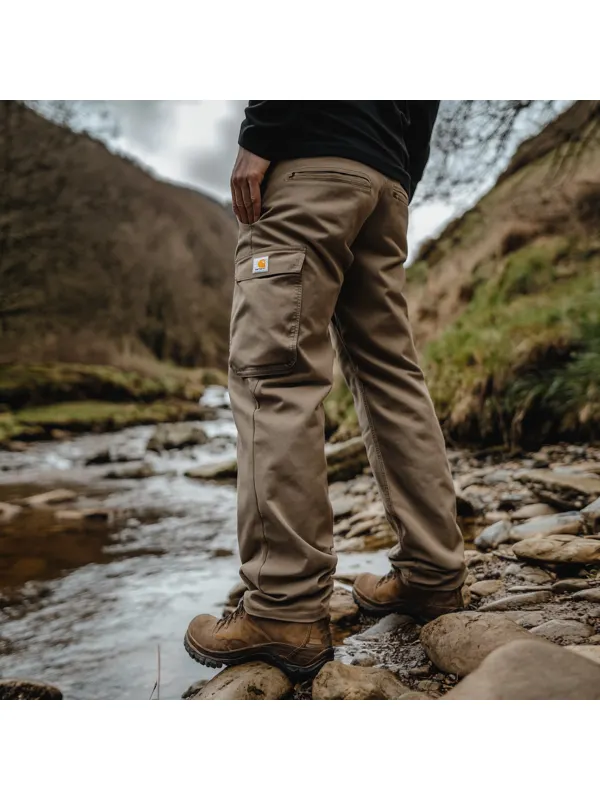 Retro Outdoor Men's Casual Pants Overalls Multifunctional Trousers Cotton Wear-resistant Work Trousers - Ootdmw.com 