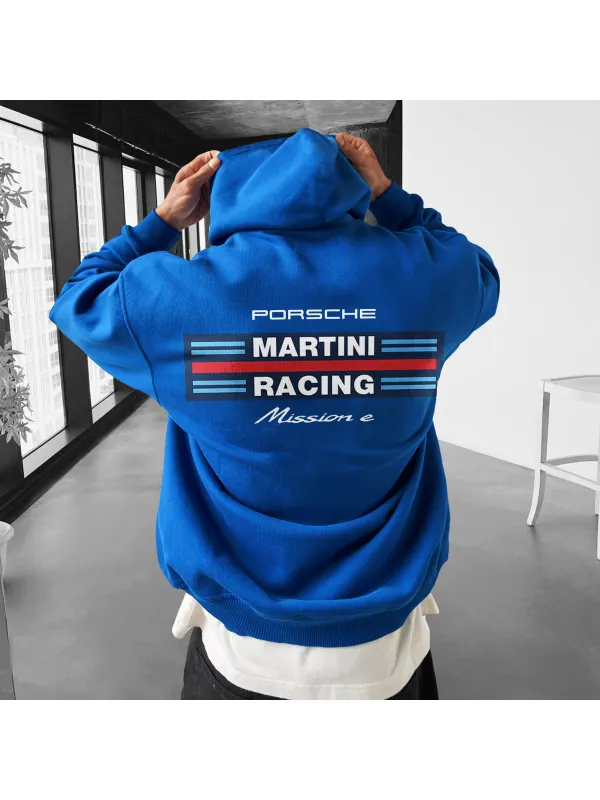 Oversize Racing Print Racing Hoodie - Anrider.com 