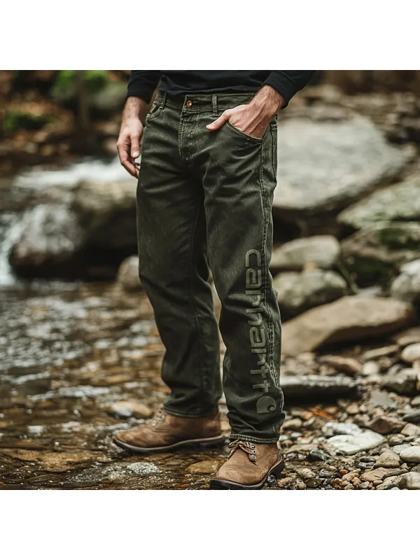 Retro Outdoor Men's Casual Pants Overalls Multifunctional Trousers Cotton Wear-resistant Work Trousers - Ootdmw.com 