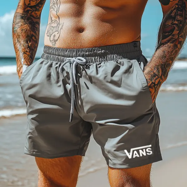 Men's Quick-Dry Beach Shorts With Adjustable Drawstring For Summer Activities - Zivinfo.com 