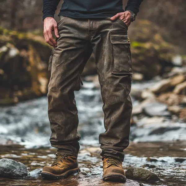 Outdoor Men's Casual Pants Overalls Multifunctional Trousers Pure Cotton Wear-resistant Adventure Climbing Camping Outdo - Zivinfo.com 