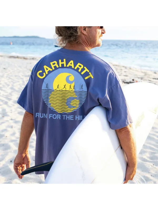 Outdoor Brand Lettering Printed T-shirt - Ootdmw.com 