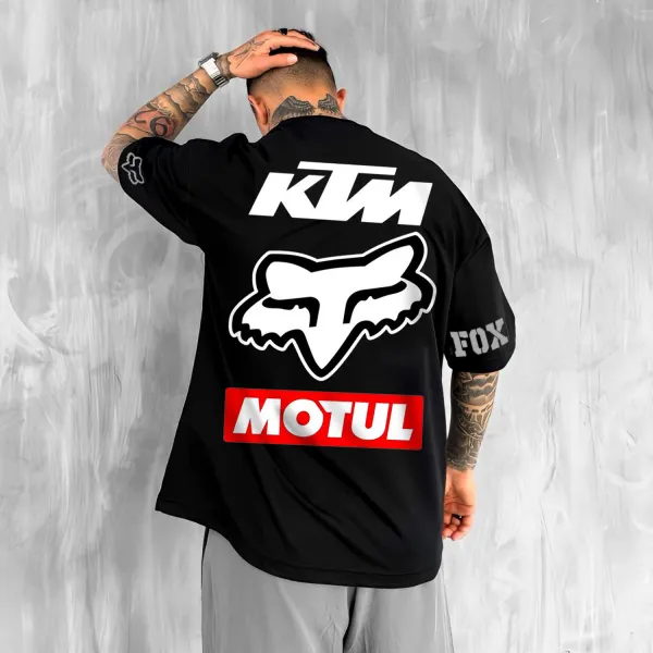Racing Lettering Oversized Universal T-Shirt - Zivinfo.com 