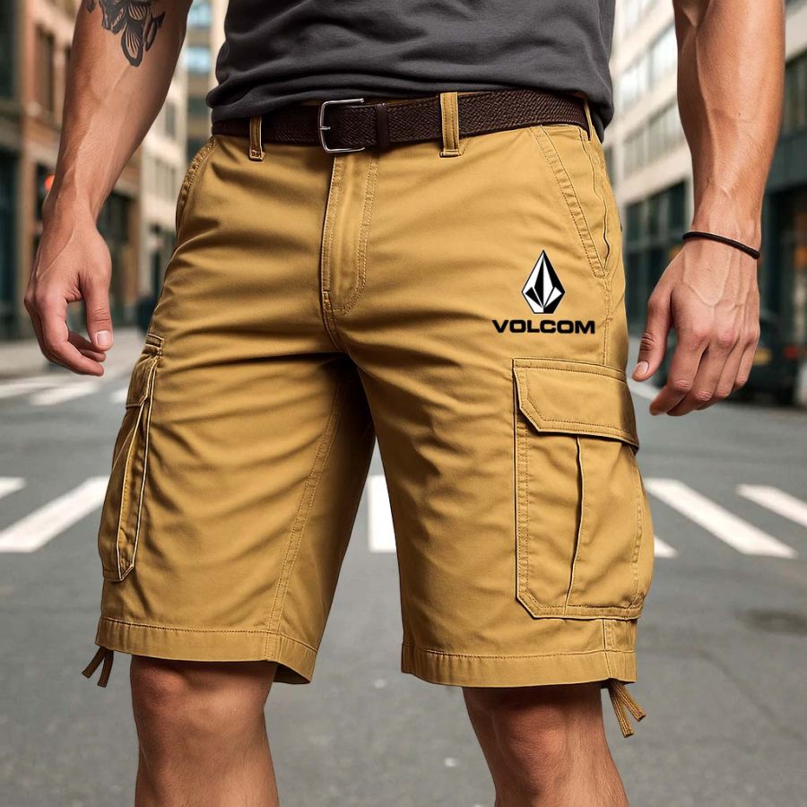 

Men's Vintage Durable Work Outdoor Surfing Multi-Pocket Boardshorts Cargo Shorts