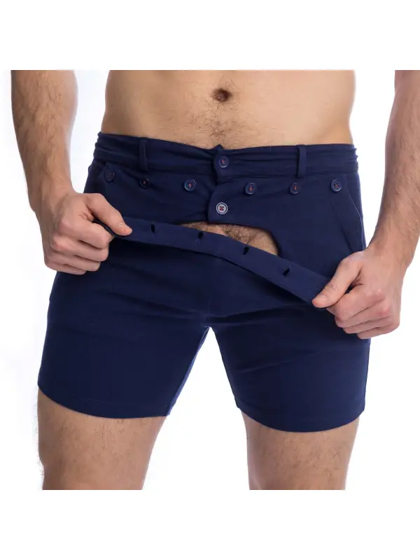 Men's Sports Fitness Shorts Shorts Elastic Waist Beach Cycling Shorts Home Leisure Comfortable Stitching Pure Cotton Sho - Anrider.com 