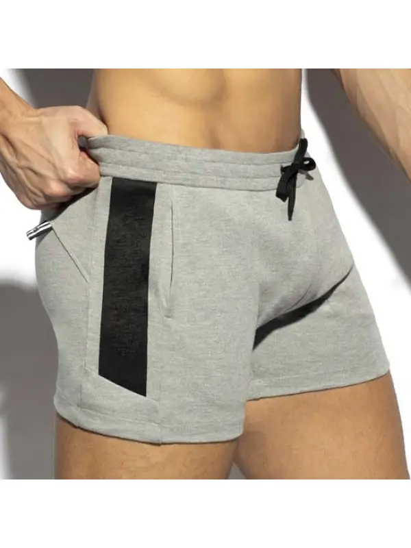 Men's Cotton Shorts Sports Fitness Shorts Elastic Waist Beach Swim Shorts Comfortable Home Cotton Shorts - Anrider.com 