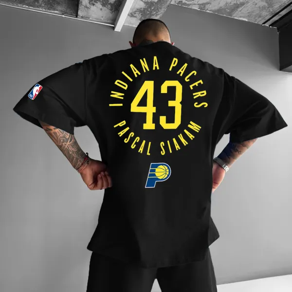 Men's 2025 Black Sports Leisure Basketball T-Shirt - Ootdyouth.com 