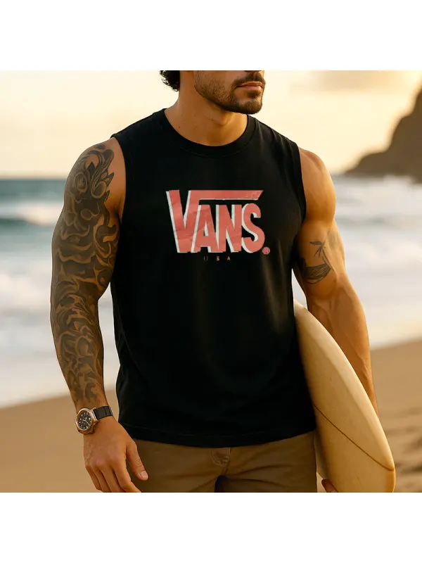 Men's Graphic Tank Top For Beach And Casual Wear - Wearmw.chimpone.com 