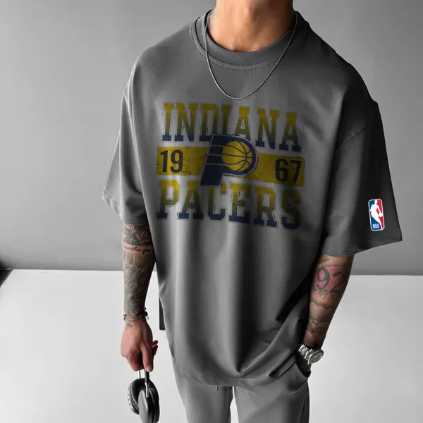 Men's 2025 Gray Sports Leisure Basketball T-Shirt - Ootdyouth.com 
