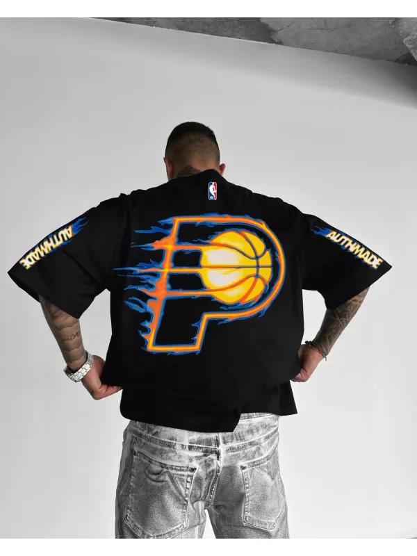 Men's 2025 Black Sports Leisure Basketball T-Shirt - Wearmw.chimpone.com 
