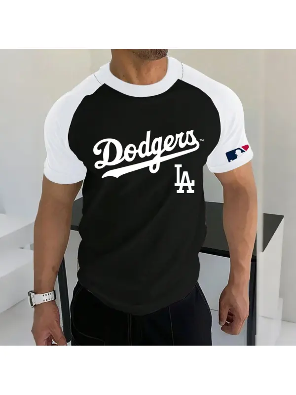 Men's Baseball Fan Sports Graphic Contrast Color T-Shirt - Wearmw.chimpone.com 