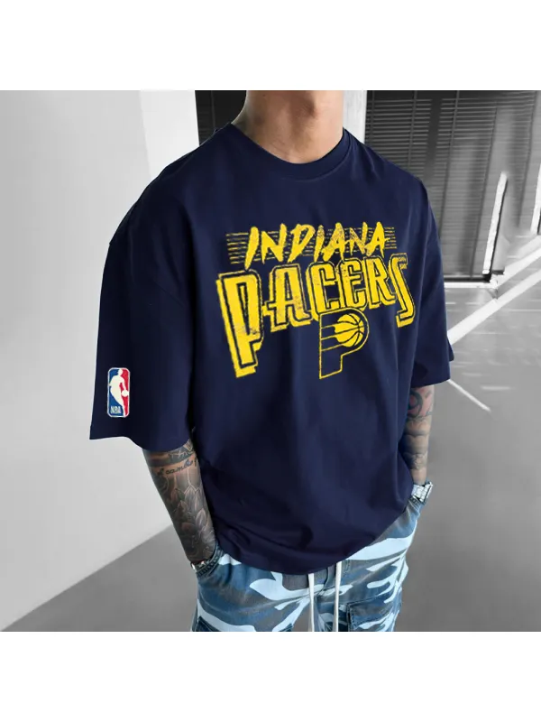 Men's 2025 Blue Sports Leisure Basketball T-Shirt - Frontiercool.com 
