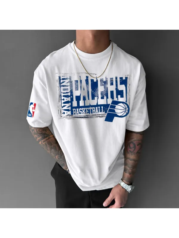 Men's 2025 White Sports Leisure Basketball T-Shirt - Wearmw.chimpone.com 