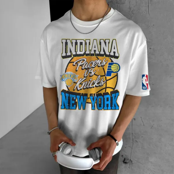 Men's 2025 White Sports Leisure Basketball T-Shirt - Ootdyouth.com 
