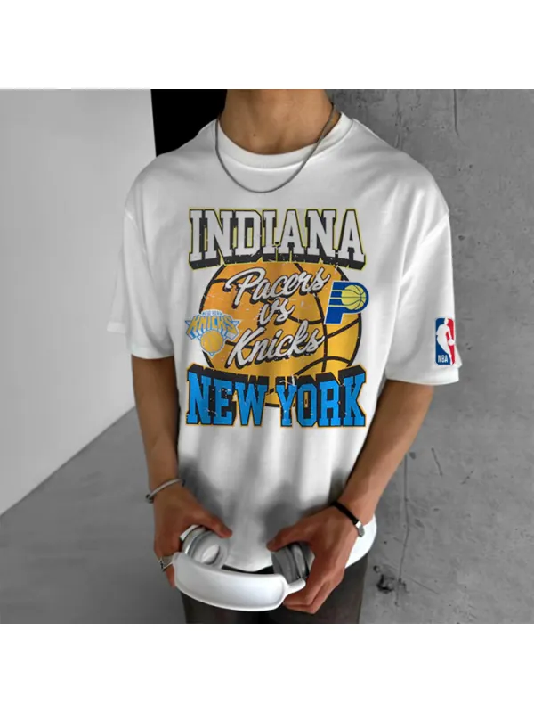 Men's 2025 White Sports Leisure Basketball T-Shirt - Frontiercool.com 