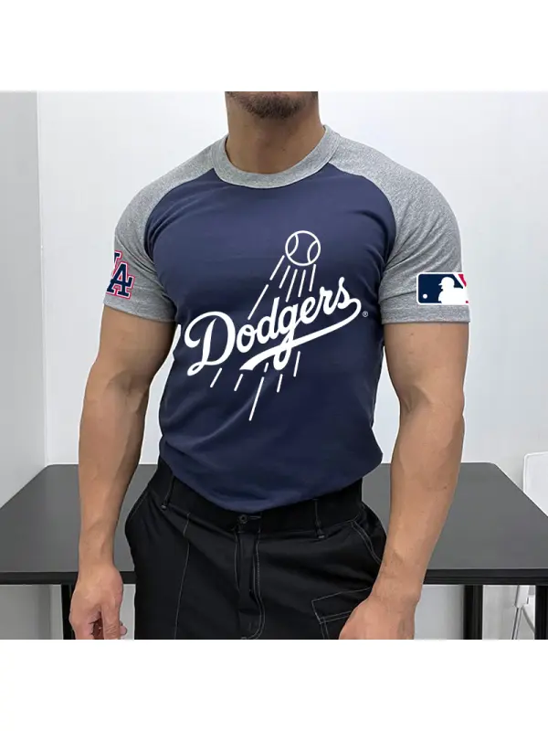 Men's Baseball Fan Sports Graphic Contrast Color T-Shirt - Frontiercool.com 