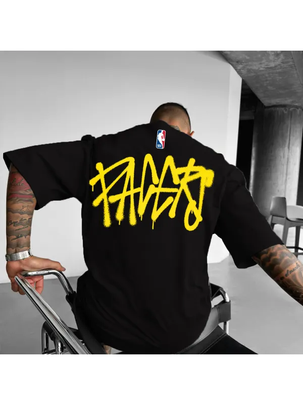 Men's 2025 Black Sports Leisure Basketball T-Shirt - Frontiercool.com 