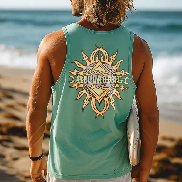 Stylish Graphic Tank Top For Beach And Summer Activities - Ootdyouth.com 