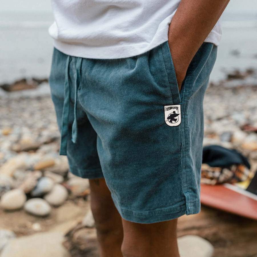 

Vintage Casual Shorts Corduroy Surf Shorts Beach Shorts