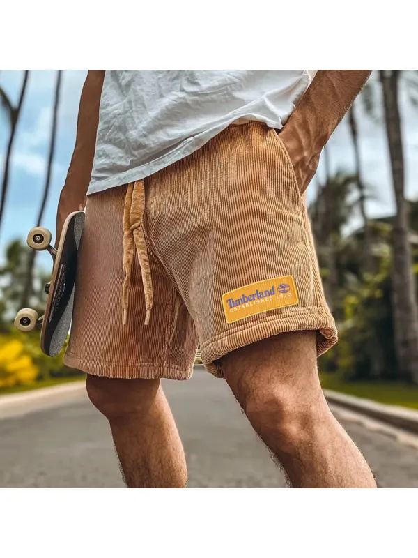 Vintage Casual Shorts Corduroy Surf Shorts Beach Shorts - Frontiercool.com 