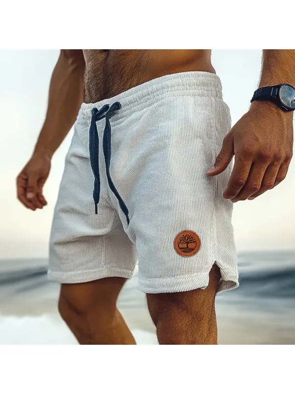Vintage Casual Shorts Corduroy Surf Shorts Beach Shorts - Frontiercool.com 