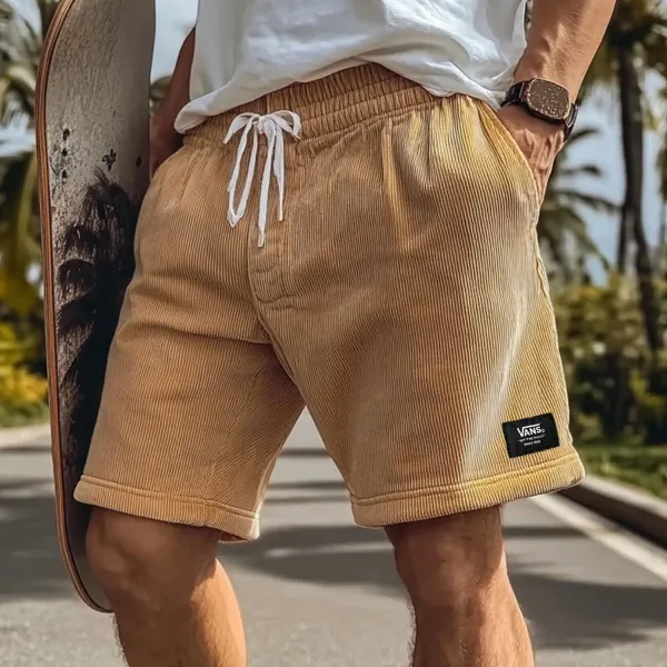 Vintage Casual Shorts Corduroy Surf Shorts Beach Shorts - Yesunshine.com 