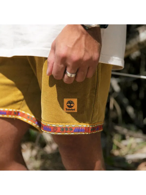 Vintage Casual Shorts Corduroy Surf Shorts Beach Shorts - Frontiercool.com 