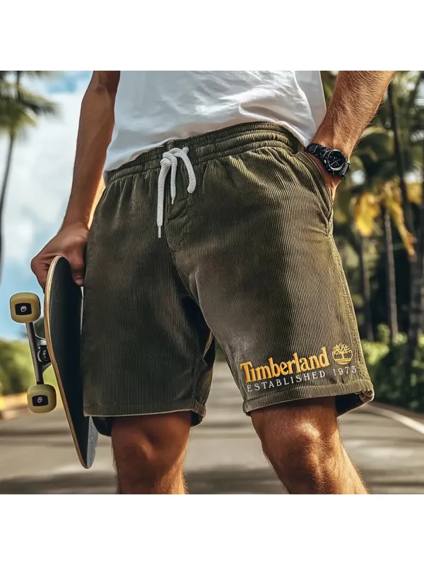 Vintage Casual Shorts Corduroy Surf Shorts Beach Shorts - Frontiercool.com 