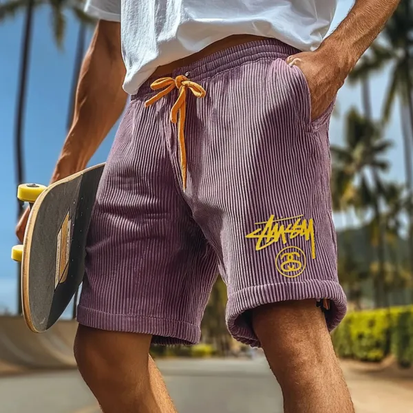 Vintage Casual Shorts Corduroy Surf Shorts Beach Shorts - Ootdyouth.com 